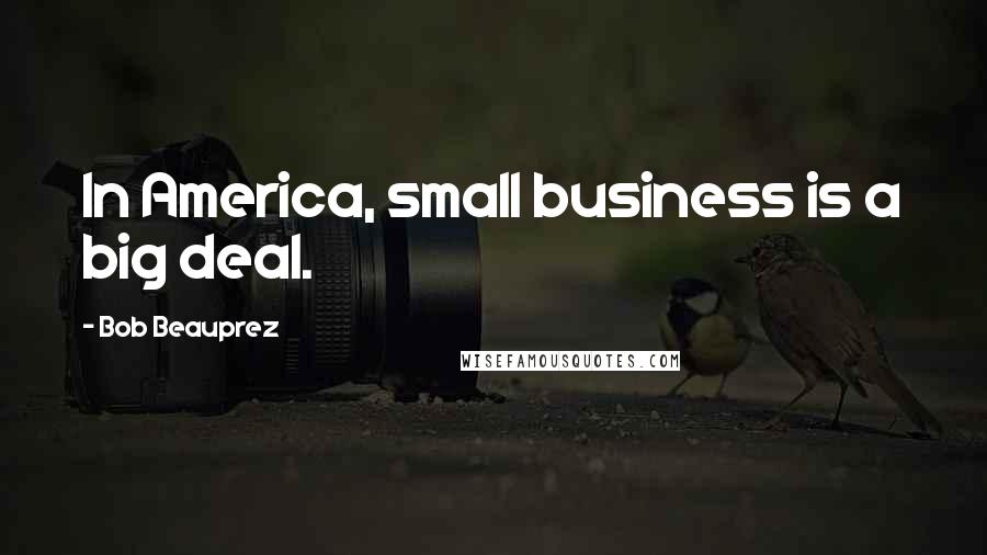 Bob Beauprez Quotes: In America, small business is a big deal.