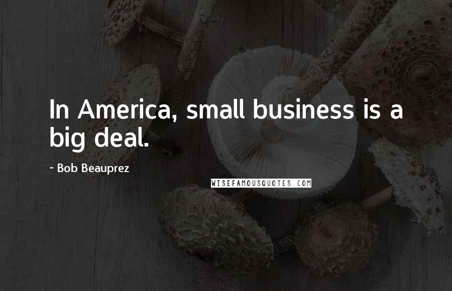 Bob Beauprez Quotes: In America, small business is a big deal.