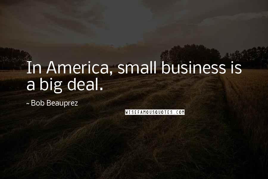 Bob Beauprez Quotes: In America, small business is a big deal.