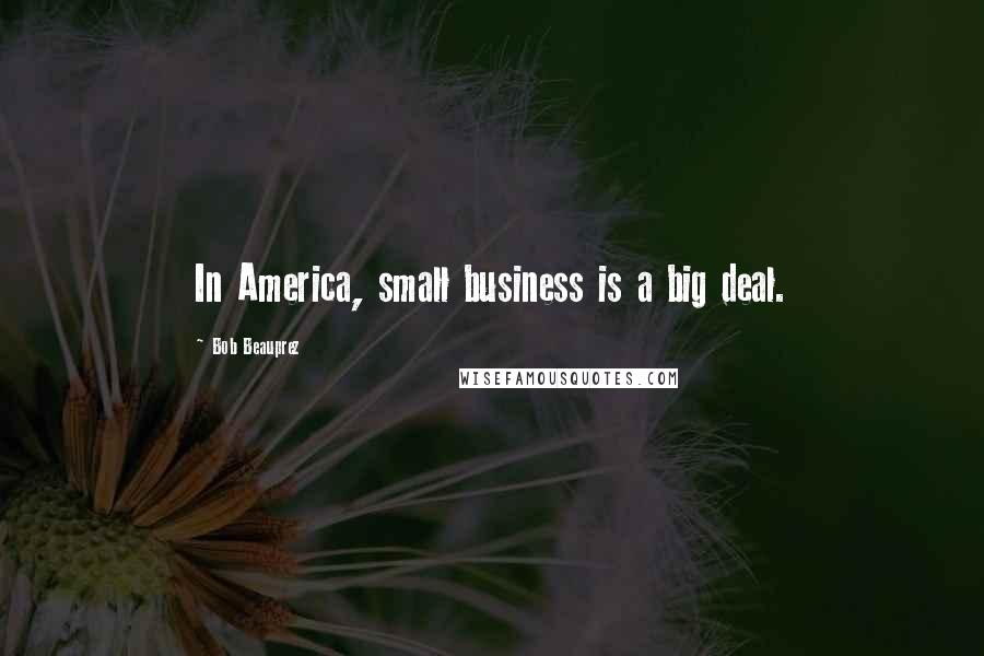 Bob Beauprez Quotes: In America, small business is a big deal.