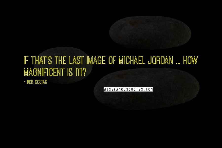 Bob Costas Quotes: If that's the last image of Michael Jordan ... how magnificent is it!?