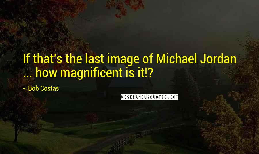 Bob Costas Quotes: If that's the last image of Michael Jordan ... how magnificent is it!?