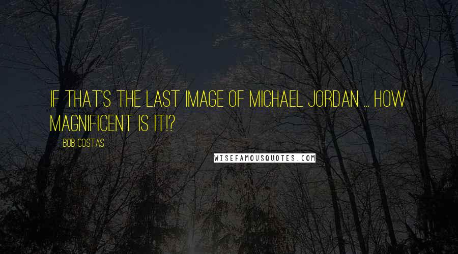 Bob Costas Quotes: If that's the last image of Michael Jordan ... how magnificent is it!?