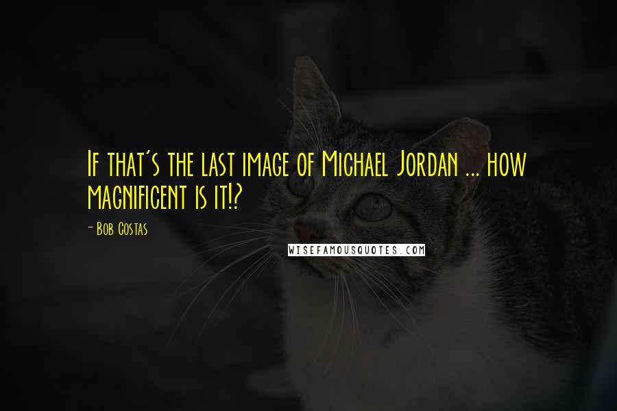 Bob Costas Quotes: If that's the last image of Michael Jordan ... how magnificent is it!?