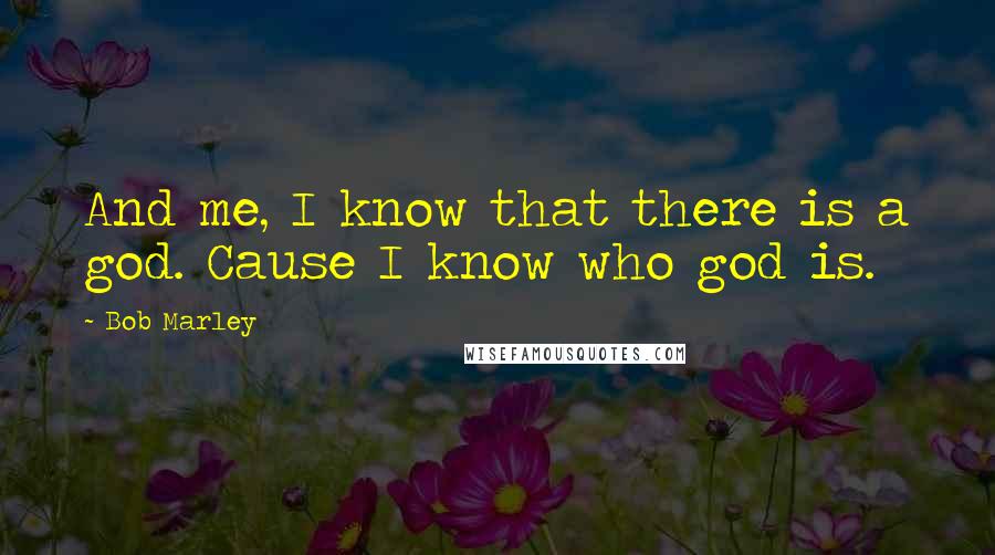 Bob Marley Quotes: And me, I know that there is a god. Cause I know who god is.