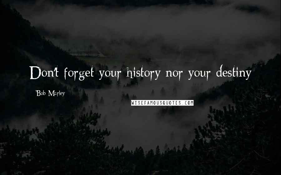 Bob Marley Quotes: Don't forget your history nor your destiny