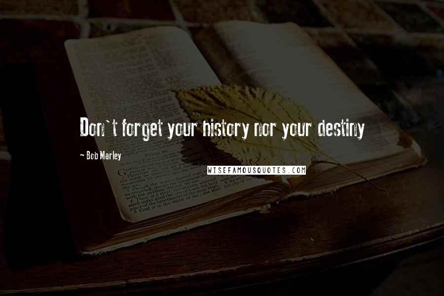 Bob Marley Quotes: Don't forget your history nor your destiny