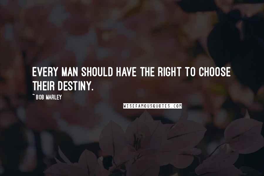 Bob Marley Quotes: Every man should have the right to choose their destiny.