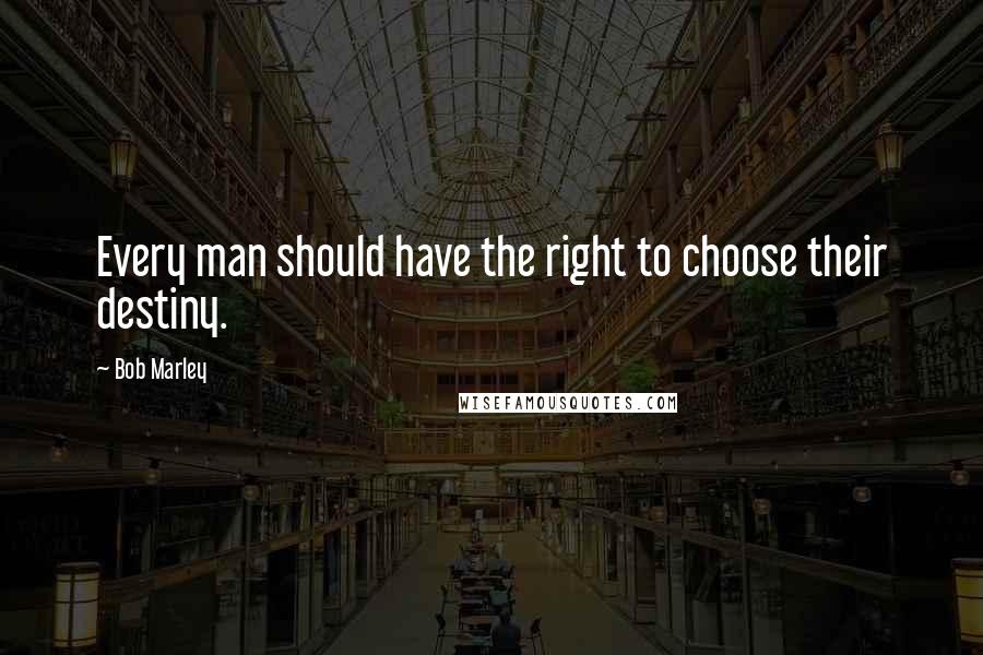 Bob Marley Quotes: Every man should have the right to choose their destiny.