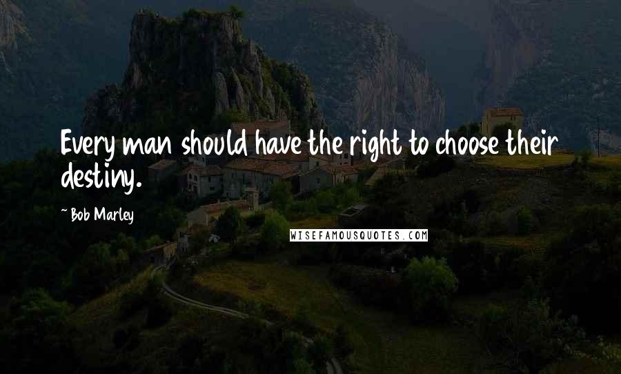 Bob Marley Quotes: Every man should have the right to choose their destiny.