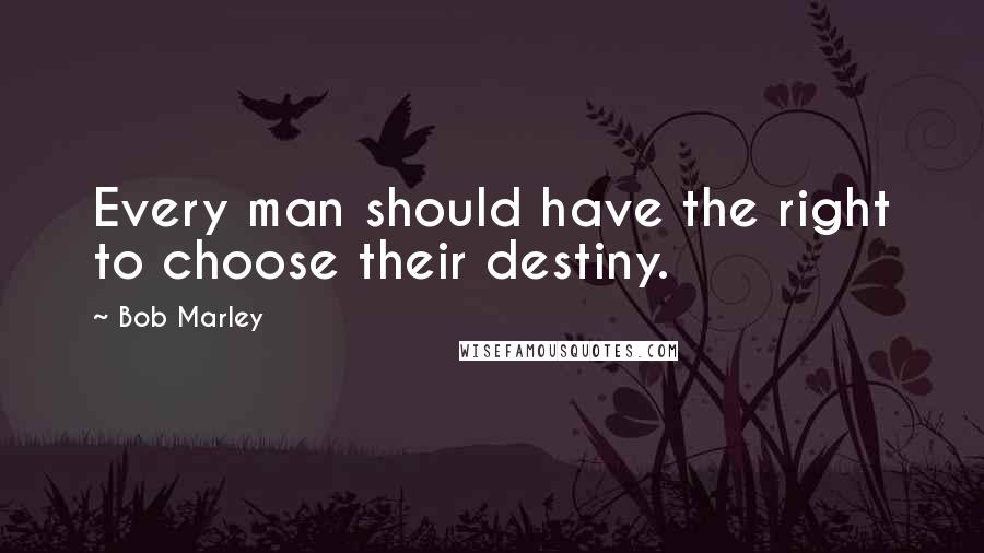 Bob Marley Quotes: Every man should have the right to choose their destiny.