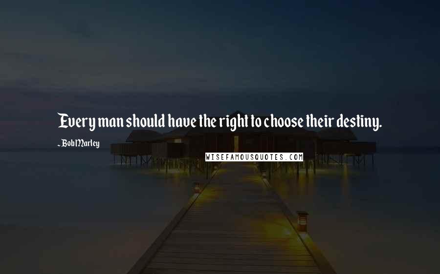 Bob Marley Quotes: Every man should have the right to choose their destiny.