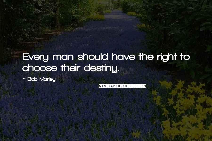 Bob Marley Quotes: Every man should have the right to choose their destiny.
