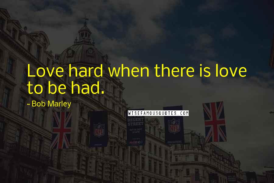 Bob Marley Quotes: Love hard when there is love to be had.