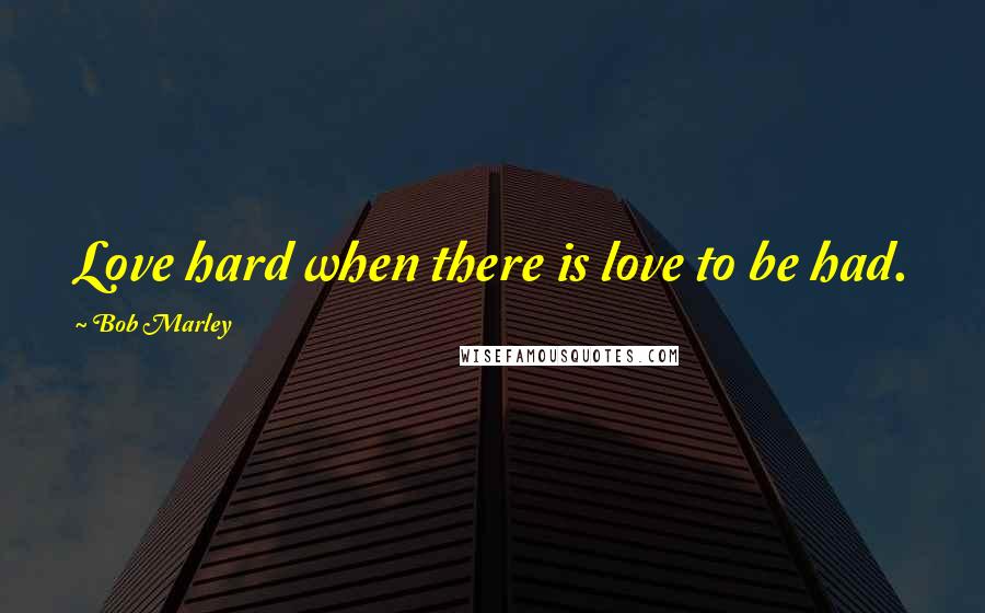 Bob Marley Quotes: Love hard when there is love to be had.