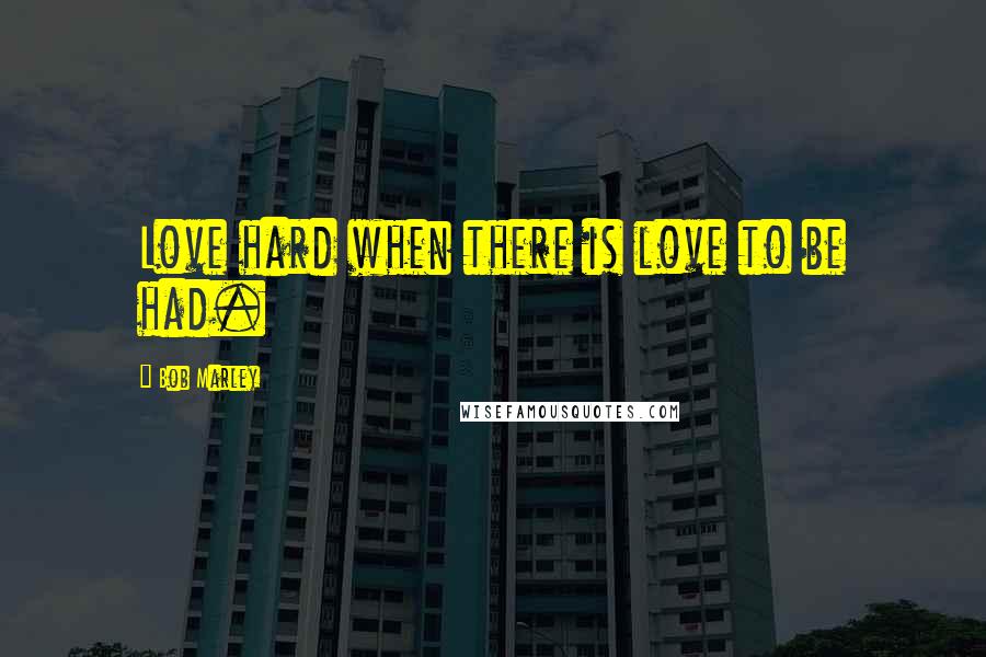 Bob Marley Quotes: Love hard when there is love to be had.