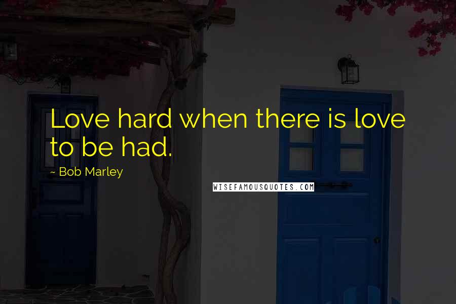 Bob Marley Quotes: Love hard when there is love to be had.