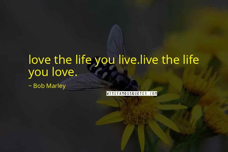 Bob Marley Quotes: love the life you live.live the life you love.