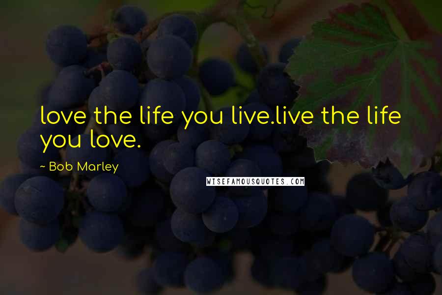 Bob Marley Quotes: love the life you live.live the life you love.