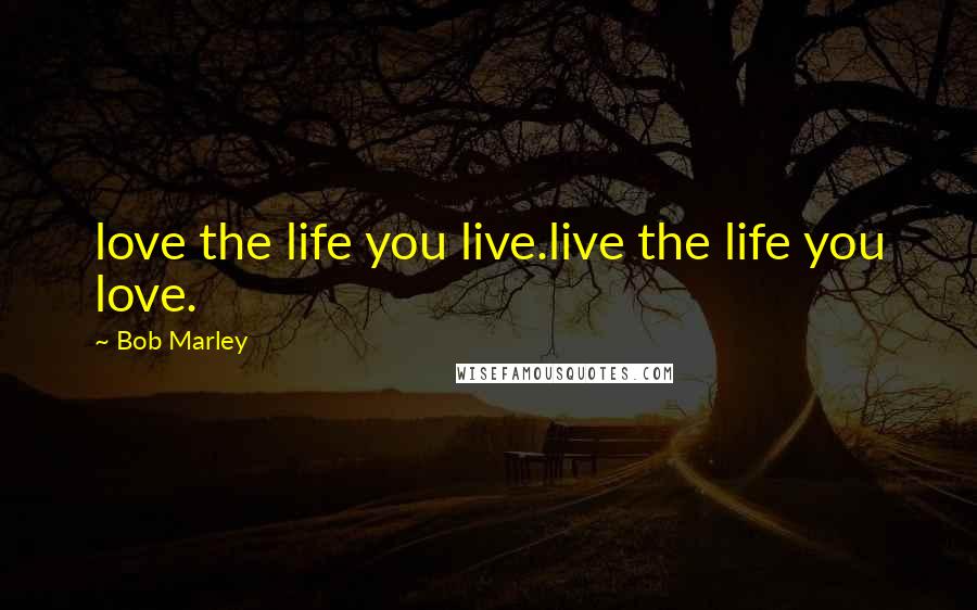 Bob Marley Quotes: love the life you live.live the life you love.