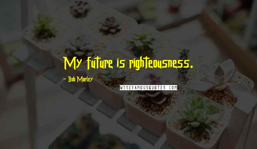 Bob Marley Quotes: My future is righteousness.