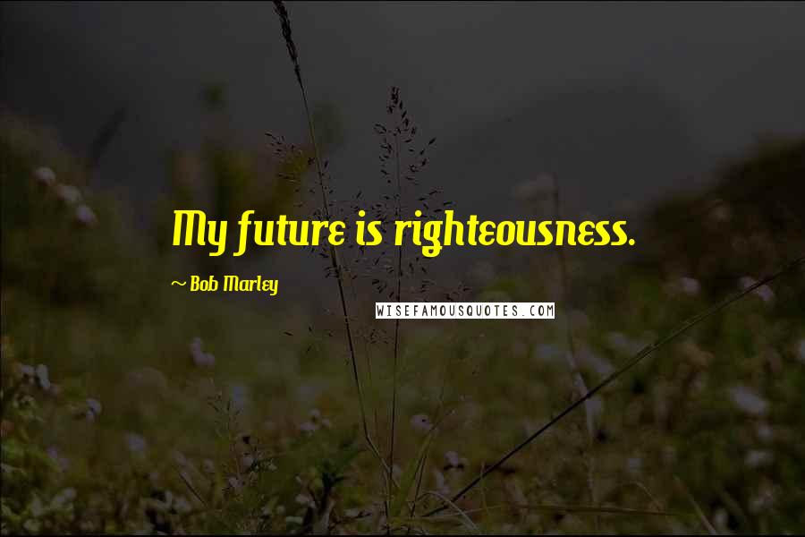 Bob Marley Quotes: My future is righteousness.