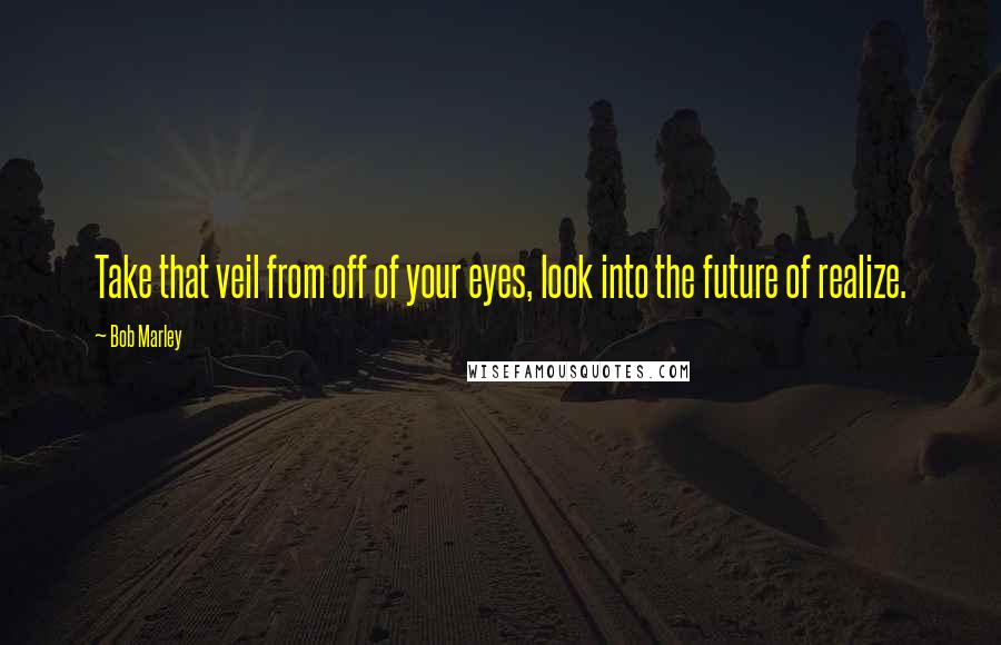 Bob Marley Quotes: Take that veil from off of your eyes, look into the future of realize.