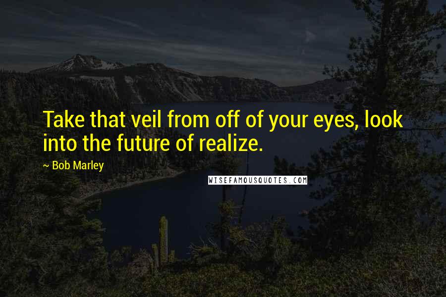 Bob Marley Quotes: Take that veil from off of your eyes, look into the future of realize.