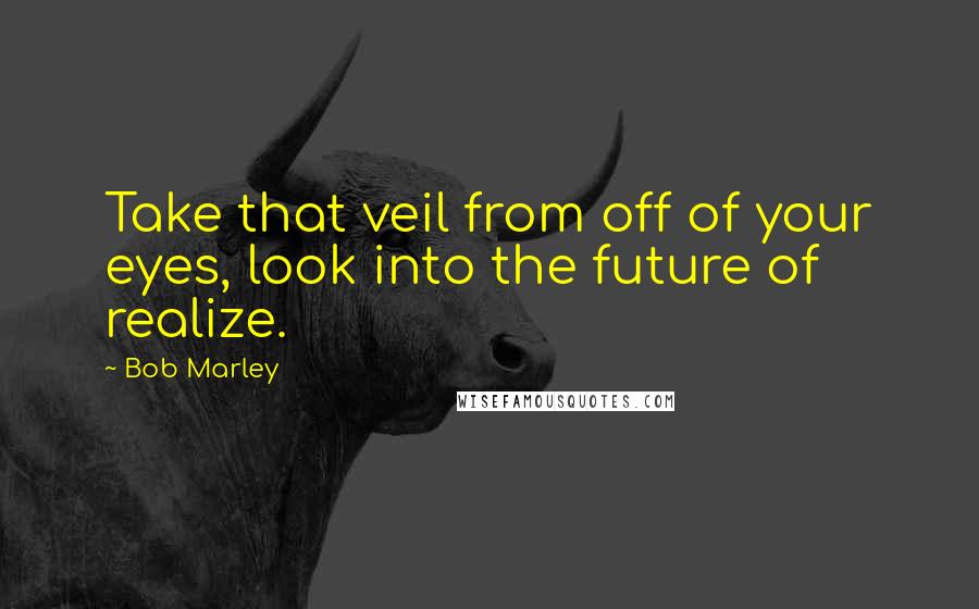 Bob Marley Quotes: Take that veil from off of your eyes, look into the future of realize.