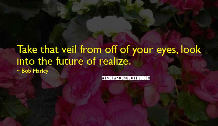 Bob Marley Quotes: Take that veil from off of your eyes, look into the future of realize.