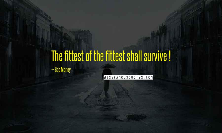 Bob Marley Quotes: The fittest of the fittest shall survive !