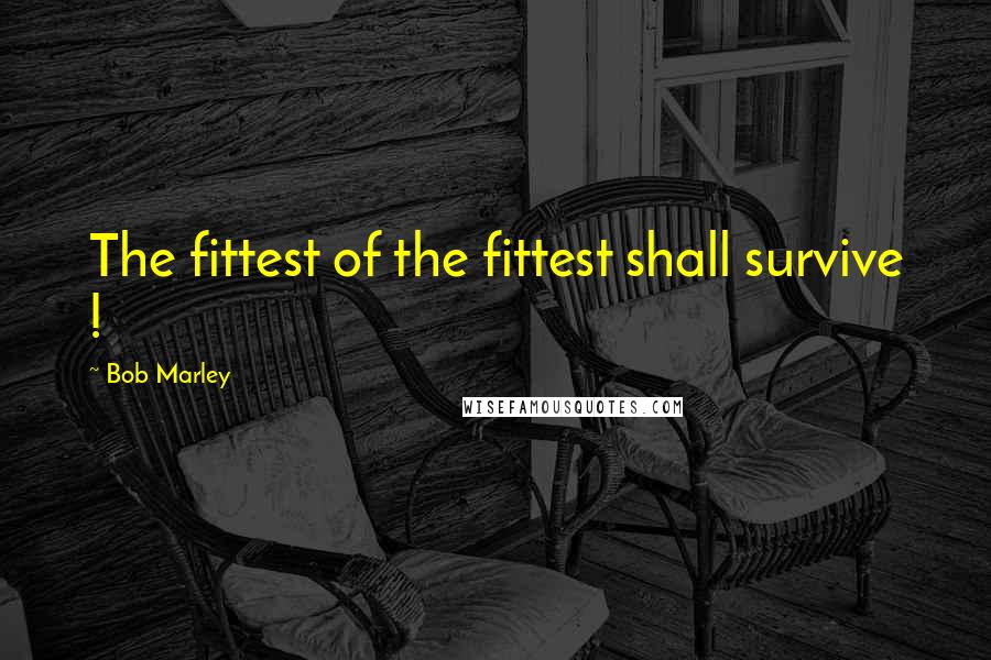 Bob Marley Quotes: The fittest of the fittest shall survive !