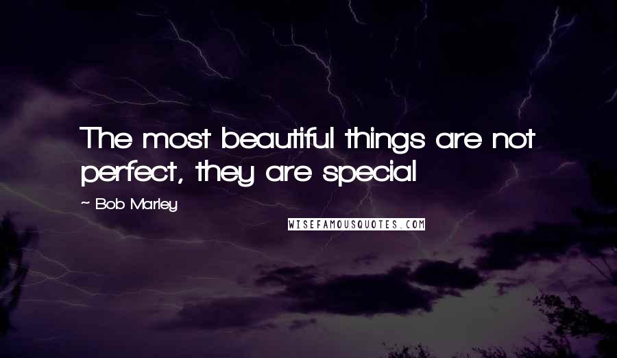 Bob Marley Quotes: The most beautiful things are not perfect, they are special