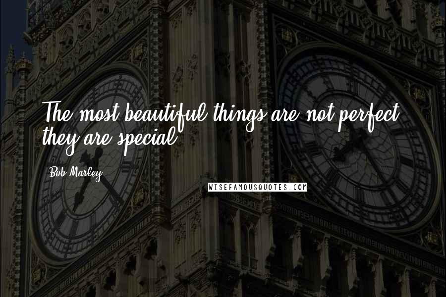 Bob Marley Quotes: The most beautiful things are not perfect, they are special