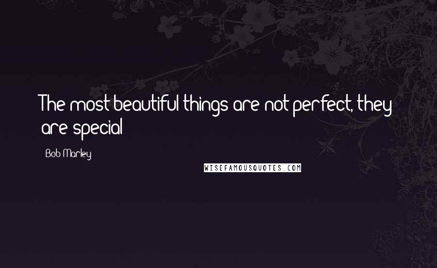 Bob Marley Quotes: The most beautiful things are not perfect, they are special