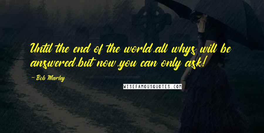 Bob Marley Quotes: Until the end of the world,all whys will be answered,but now,you can only ask!