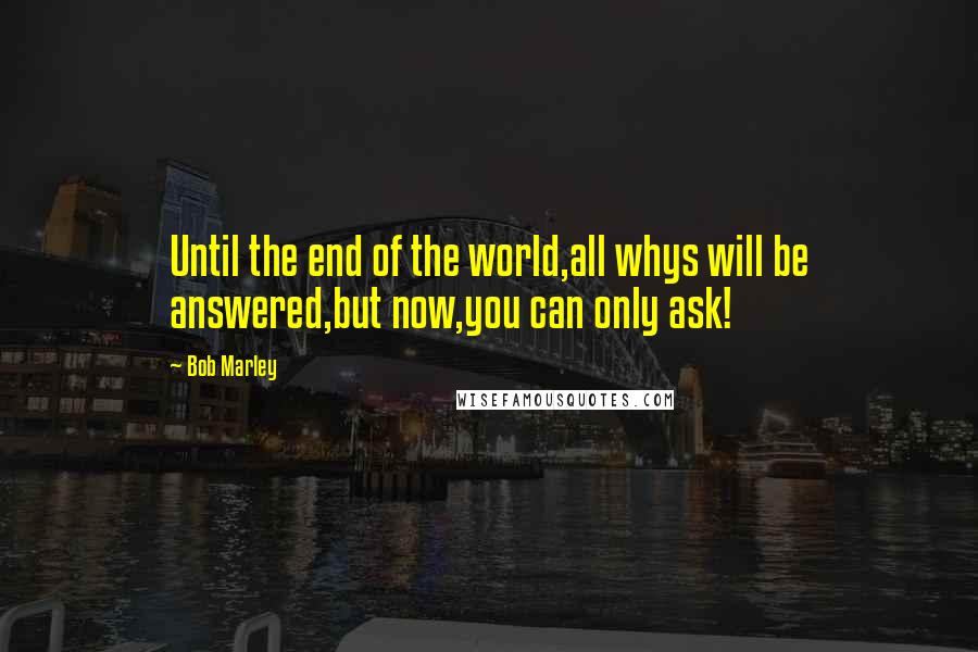 Bob Marley Quotes: Until the end of the world,all whys will be answered,but now,you can only ask!