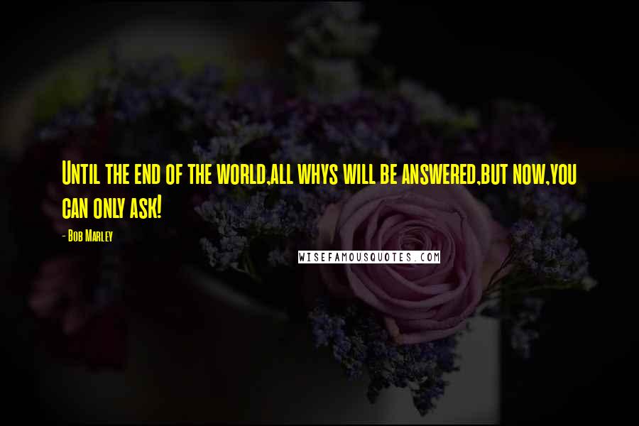 Bob Marley Quotes: Until the end of the world,all whys will be answered,but now,you can only ask!