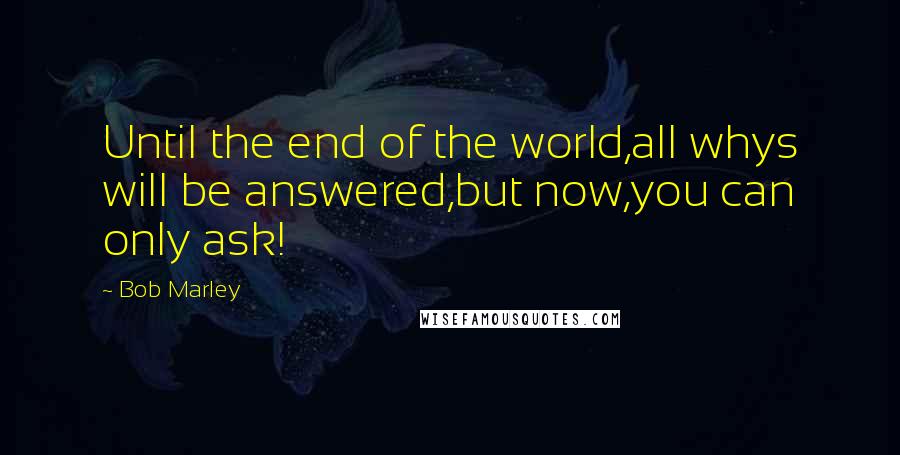 Bob Marley Quotes: Until the end of the world,all whys will be answered,but now,you can only ask!