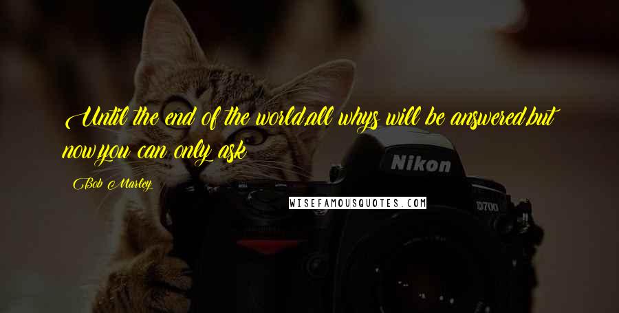 Bob Marley Quotes: Until the end of the world,all whys will be answered,but now,you can only ask!