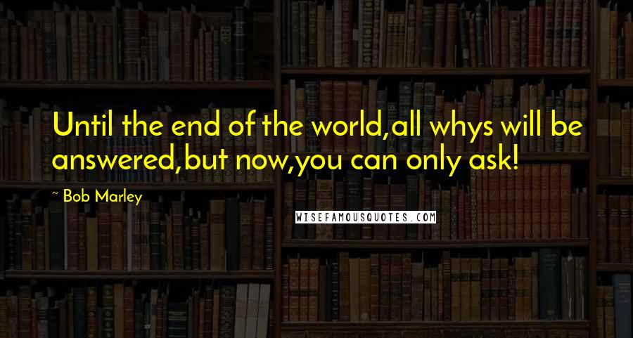 Bob Marley Quotes: Until the end of the world,all whys will be answered,but now,you can only ask!