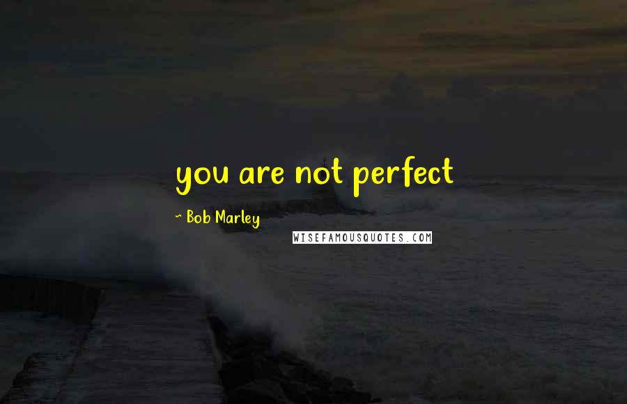 Bob Marley Quotes: you are not perfect