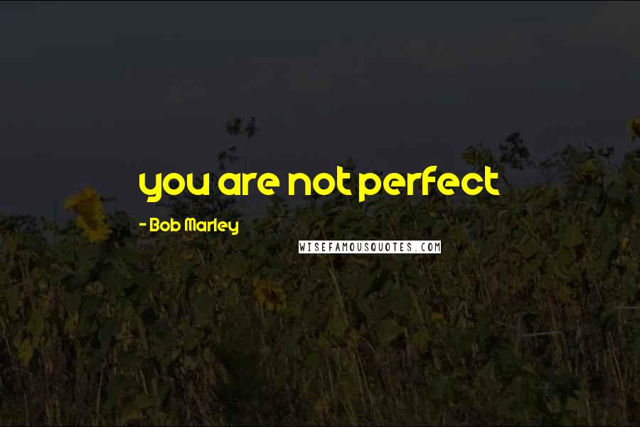 Bob Marley Quotes: you are not perfect
