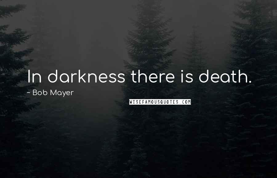 Bob Mayer Quotes: In darkness there is death.