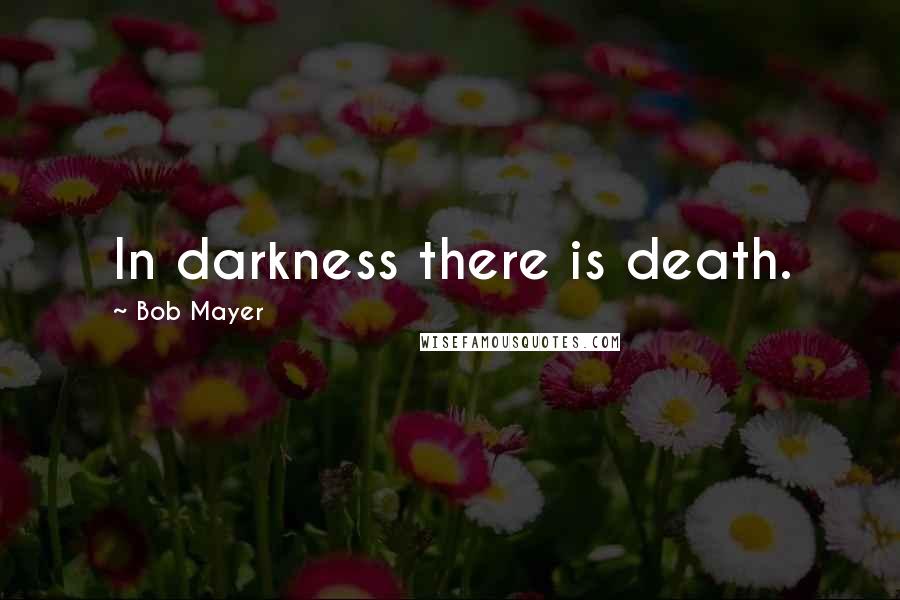 Bob Mayer Quotes: In darkness there is death.