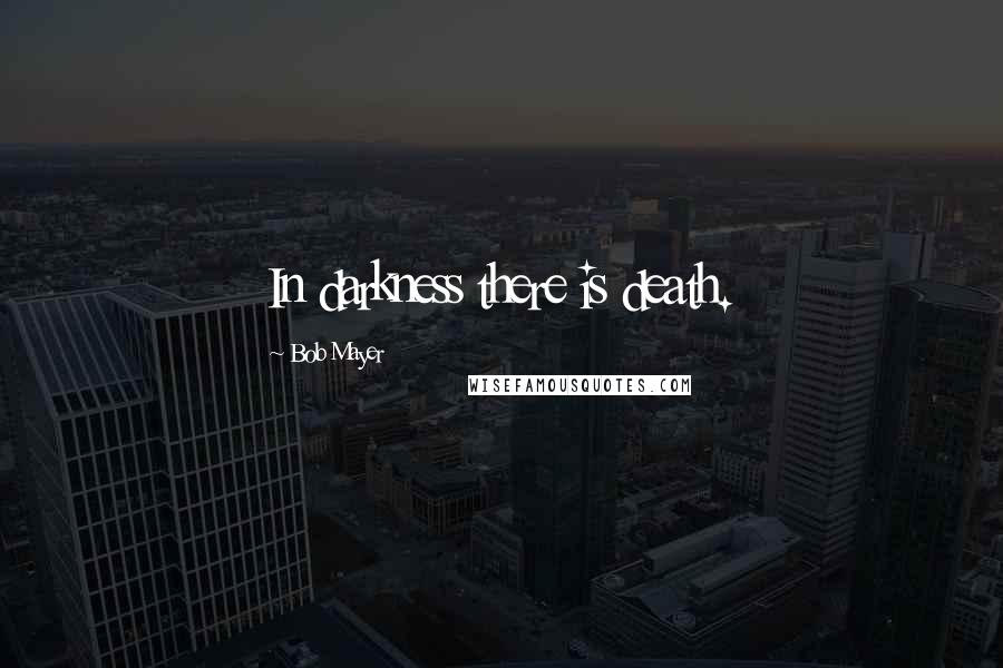Bob Mayer Quotes: In darkness there is death.
