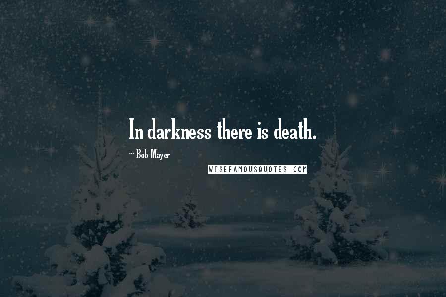 Bob Mayer Quotes: In darkness there is death.