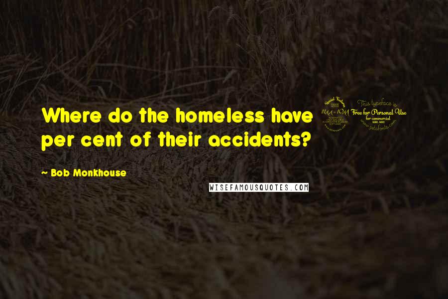 Bob Monkhouse Quotes: Where do the homeless have 90 per cent of their accidents?