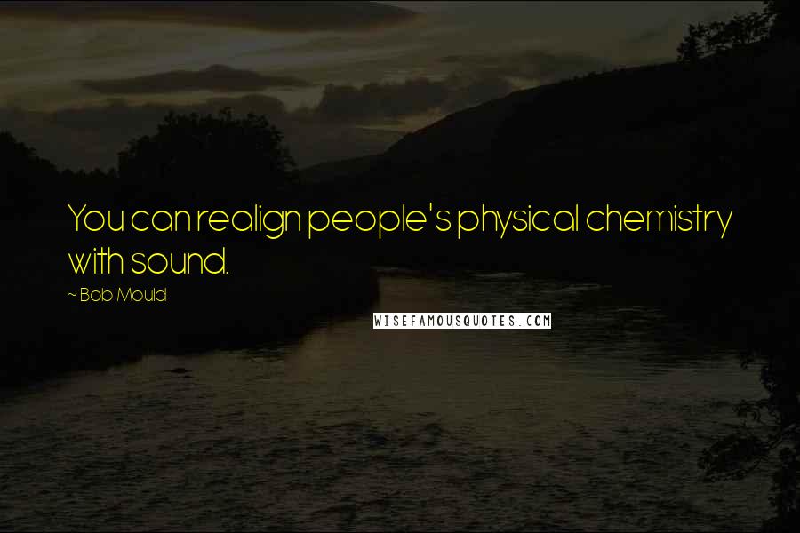 Bob Mould Quotes: You can realign people's physical chemistry with sound.