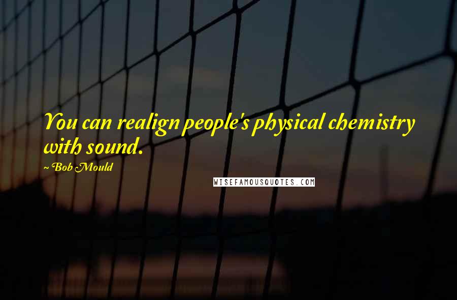 Bob Mould Quotes: You can realign people's physical chemistry with sound.